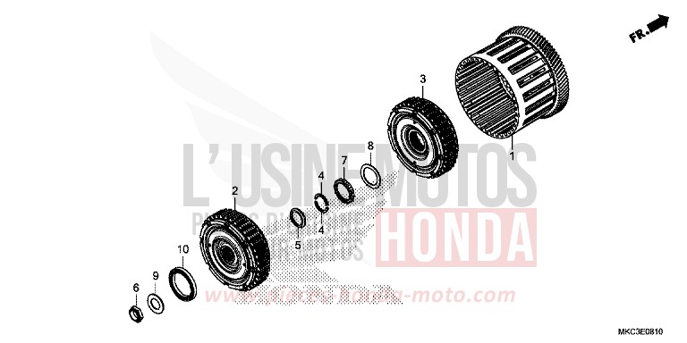 CLUTCH (DCT) for Gold Wing DARKNESS BLACK METALLIC (NH463) from 2018